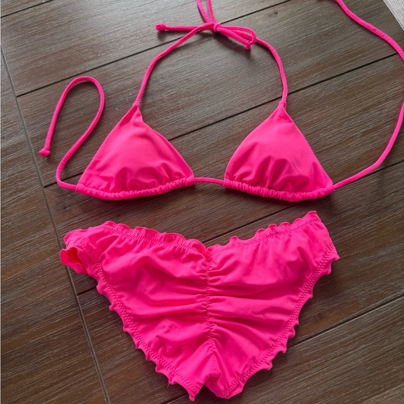 Hot Pink Pink Bikini Set - Picture 2 of 5